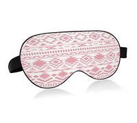 Pink Tribal Pattern Breathable Sleeping Eyes Mask, Cool Feeling Eye Sleep Cover for Summer Rest, Elastic Contoured Blindfold for Women & Men Travel