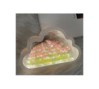 (pink) Tulip Lamp Tulip Mirror Night Light, Led Tulip Night Light Cloud Lamp Lamp Mirror Flower Lamp Two-in-one-2023shiyi