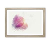 Pink Tulip Reaching for The Sun in Abstract Framed Print | A2 Oak Framed Wall Art | Ready to Hang | Abstract Floral Picture | Living Room Bedroom Lounge Office