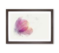 Pink Tulip Reaching for The Sun in Abstract Framed Print | A2 Walnut Framed Wall Art | Ready to Hang | Abstract Floral Picture | Living Room Bedroom Lounge Office