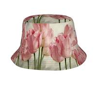 Pink Tulips Bucket Hat Fisherman Hats Summer Travel Beach Outdoor Fashion Sun Cap Men/Women's Sunshade Cap
