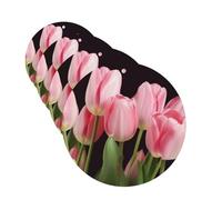 pink tulips Car Air Freshener Cards for Women Men 4 Pack Cute Car Accessories Long Lasting Scent Car Diffuser Hanging Auto Aromatherapy Tablets Car Fresheners Gifts