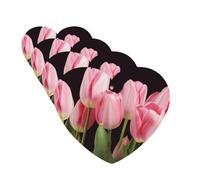 pink tulips Car Air Freshener Cards for Women Men 4 Pack Cute Car Accessories Long Lasting Scent Car Diffuser Hanging Auto Aromatherapy Tablets Car Fresheners Gifts
