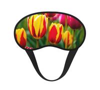 Pink Tulips Print Adjustable Eye Cover for Sleeping, Comfortable, Pressure-Free and Breathable Sleeping Masks
