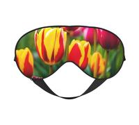 Pink Tulips Print Functionality Outdoor Travel Eye Mask Breathable Camping Meditation Yoga Friendly