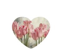 Pink Tulips Printing 10 Pieces Air Freshener Car Hanging Cards Air Freshener Sheets With Rope For Cars Home