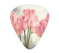Pink Tulips Stolmx Guitar Pick Set - Full Print Design, 3 Thicknesses Available