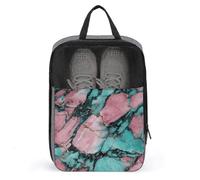 Pink Turquoise Luxury Marble Shoe Bag for Travel Daily Use Anti-dust Storage Carrier Golf Shoe Pouch