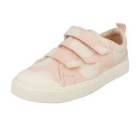 (Pink, UK 2 Child) Childrens Boys Girls Clarks Hook And Loop Canvas Shoes City Flare Lo K - F Fit