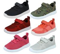 (Pink, UK 5.5 Infant) Childrens Unisex Clarks Casual Trainers Ath Flux T