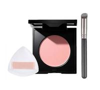 Pink Under Eye Concealer & Colour for Dark Circles & Blemishes - Hydrating Full Coverage Cream with Puff and Blending Brush, Lightweight Formula for Mature & Sensitive Skin (Pink)