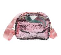 Pink Unicorn Ear Shaped Shoulder Bag, Pu Leather Mini Crossbody Purse with Chain Strap, Easy to Clean and Multi-purpose, for Art Supplies and Grocery