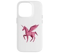 Pink Unicorn Horse Origami, Paper Craft, Fantasy Lover Case for iPhone 14 Pro