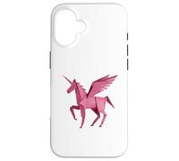 Pink Unicorn Horse Origami, Paper Craft, Fantasy Lover Case for iPhone 16