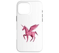 Pink Unicorn Horse Origami, Paper Craft, Fantasy Lover Case for iPhone 16 Pro Max