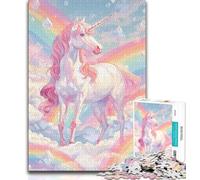 Pink Unicorn Jigsaw Puzzles for Teenagers 1000 Jigsaws,Challenging To Complete But Fun And Humorous Birthday Present,Gifts,Wall Art (50x75cm)