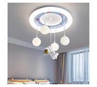 Pink Unicorn Light Creative Children's Room Chandelier Lamp 3D Moon Sconces Astronaut Bedroom Ceiling Hanging Lamps Blue(3 Color,Blue Astronaut)