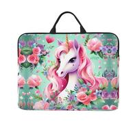 Pink Unicorn Printed Laptop Sleeve - (16.5 x 12.2 inches) Shockproof Portable Laptop Sleeve