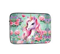 Pink Unicorn Printed Laptop Sleeve Printed Laptop Protective Case Suitable For Travel And Office Use 17 inch
