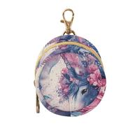 Pink Unicorns Dreamy Blue Realm Newborned Girl Pacifiers Holder Case Portable Wristlet Wallet, Newborned Essentials