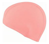 Pink Unisex Polyester Swim Cap - Comfortable Stretch Fabric Bathing Hat for Adults & Kids, Ideal for Training, Water Sports & Swimming Lessons