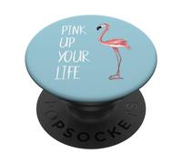 Pink Up Your Life Fancy Florida Lifestyle Flamingo PopSockets Adhesive PopGrip
