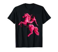 Pink Vampire Cowboy Riding Pony Weird Nude Surreal Humor T-Shirt