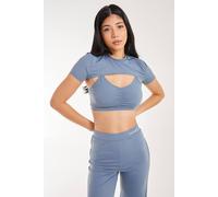 Pink Vanilla 2In1 Super Soft Active Top In Blue Blue L