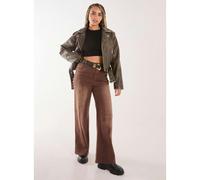 Pink Vanilla Acid Wash Wide Leg Jeans - L - Brown