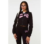 Pink Vanilla Angel Slogan Hoodie - S - Black