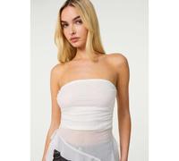 Pink Vanilla Asymmetric Diamante Bandeau Top - S - Ivory