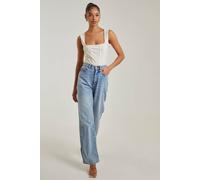 Pink Vanilla Bandage Corset Bodysuit In Ivory Ivory 6