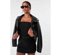 Pink Vanilla Bandeau Combat Playsuit With Belt - S - Black