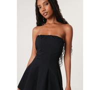 Pink Vanilla Bandeau Seam Detailed Mini Dress - One Size - Black
