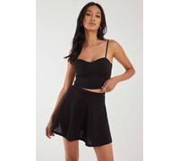 Pink Vanilla Basic Bustier Top In Black Black L