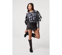 Pink Vanilla Black Distressed Denim Shorts Black 10