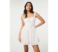Pink Vanilla Broderie Skater Dress - S - White