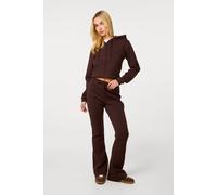 Pink Vanilla Brown Pin Tuck Jersey Flares Brown L