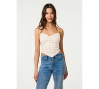 Pink Vanilla Bustier Bra Cup Cupra Top - S-M - Light Brown