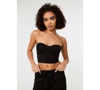 Pink Vanilla Bustier Jersey Zip Back - M-L - Black