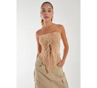 Pink Vanilla Butterfly Effect Top In Metallic Gold Metallic Gold M