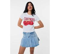 Pink Vanilla Cherries T-Shirt In Ivory Ivory S/M