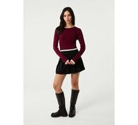 Pink Vanilla Contrast Knitted Jumper - M-L - Red