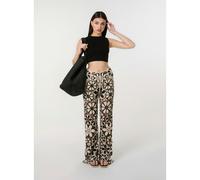 Pink Vanilla Crochet Pants With Flower Pattern - One Size - Black
