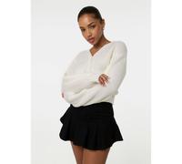 Pink Vanilla Cropped Button Cardigan - S-M - Ivory