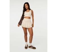 Pink Vanilla Crossback Active Crop Top - L - Stone