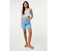 Pink Vanilla Daisy Crochet Crop Top - M-L - Blue