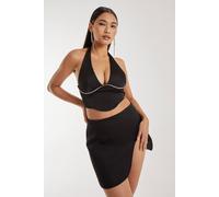 Pink Vanilla Diamante Halter Neck Top In Black Black 10