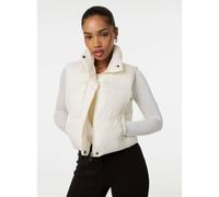 Pink Vanilla Diamante Puffer Gilet - S - Ivory