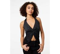 Pink Vanilla Diamante Slinky Halter Top - M - Black